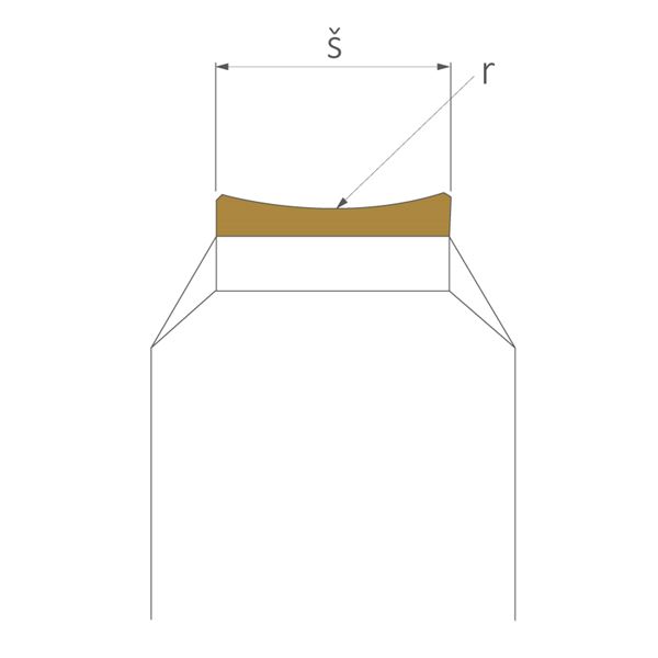 Gyémánt kés Posalux konkáv, sz= 4,50 mm/ rádius 3,50