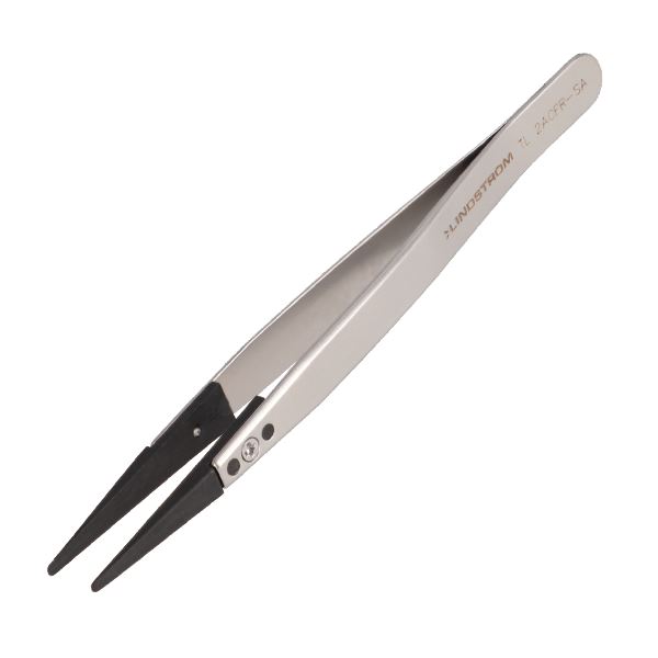 High Precision Tweezer with Carbon Fibre Tips Lindström TL 259CFR-SA, 130 mm