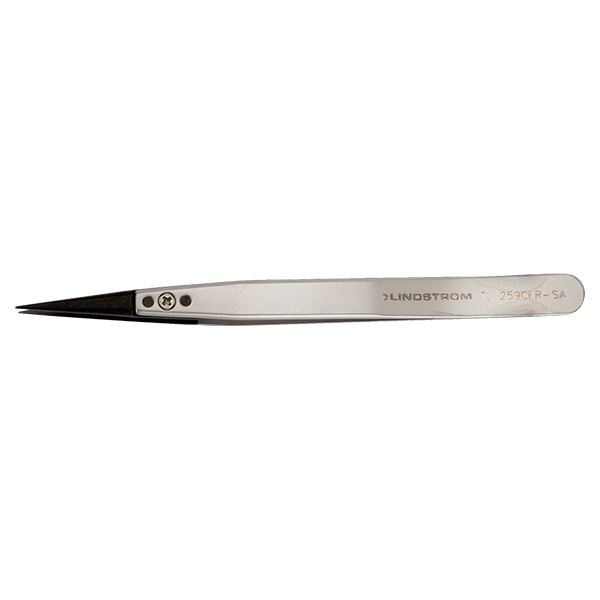 High Precision Tweezer with Carbon Fibre Tips Lindström TL 259CFR-SA, 130 mm