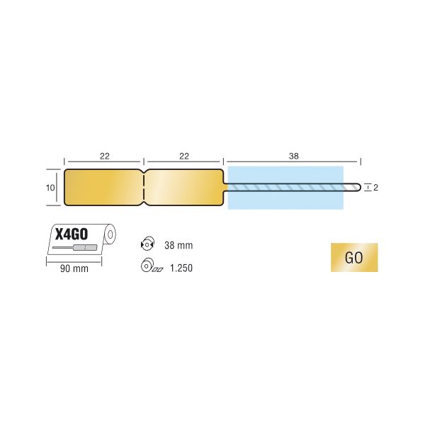 Labels Gold 44 1082 X4GO, roll 1250 pcs