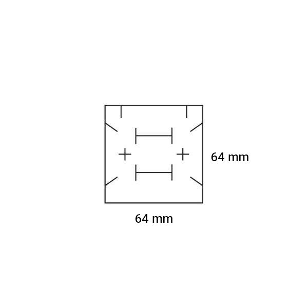 KAREN Small set Jewellery Box - Graphite, 64x64 mm