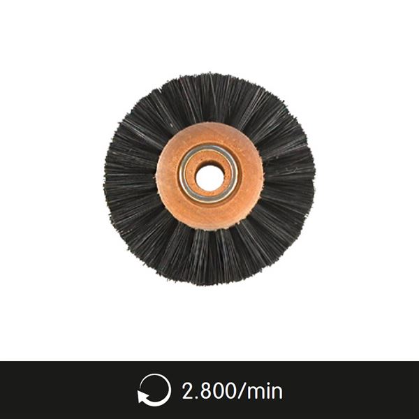 Polírozó kefe kerék 2 soros, átm. 40/76 mm, fekete
