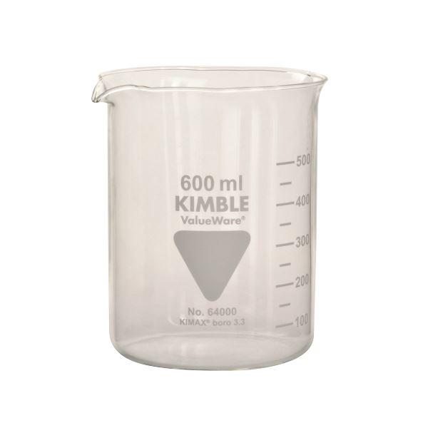 Alacsony üveg tartály kifolyóval (600 ml)