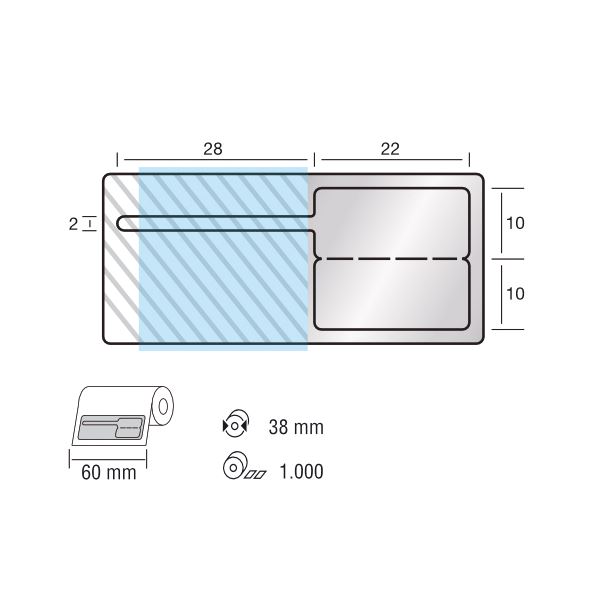 Címkék, ezüst 34 2050IR Z1SI, tekercs 1000 db