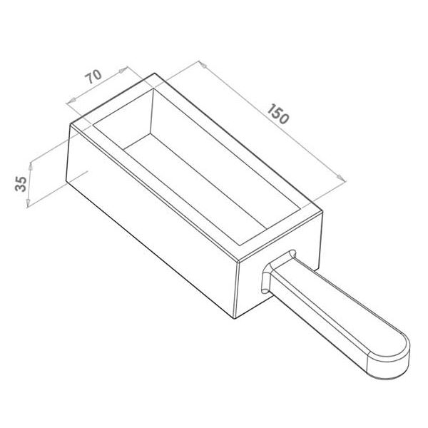 Ingot Mould, 150x70x35 mm