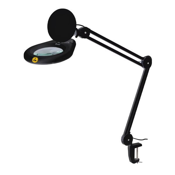 Asztali nagyító LED-világítással 5D - fekete/fényes