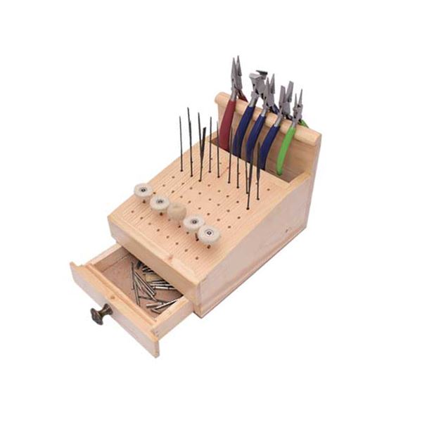 Wooden Organiser for Tools with Rack